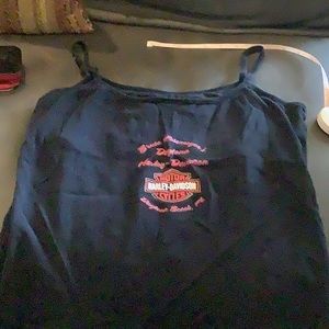 Woman’s Harley-Davidson vintage cami with built in shelf bra, luved
